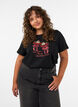 Jule t-shirt i &oslash;kologisk bomuld, Sort, Model image number 0