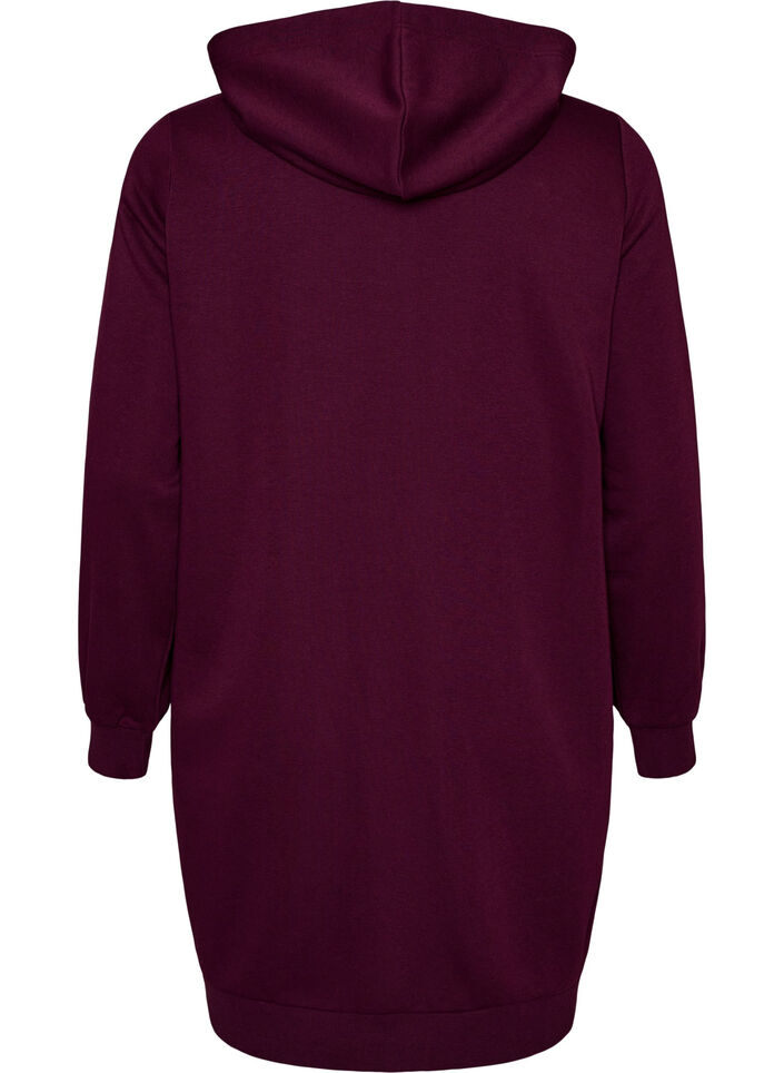 Lang h&aelig;ttetr&oslash;je med lynl&aring;s og lommer, Lilla, Packshot image number 1