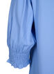 Viskosebluse med smock og flæsedetalje, Cornflower Blue, Packshot image number 3