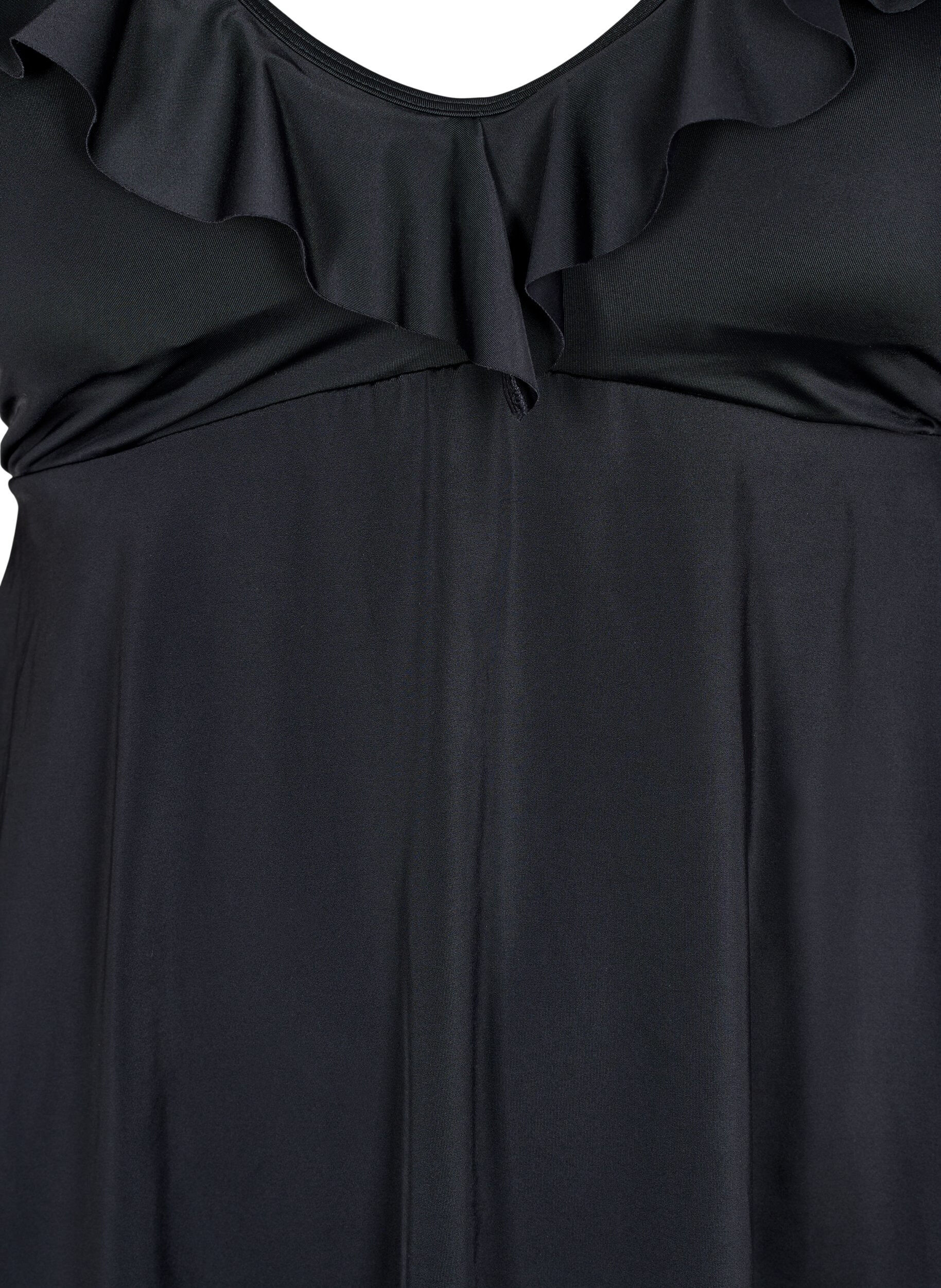 Zizzi Badekjole med fl&aelig;ser og udtagelige indl&aelig;g, Sort, Packshot image number 2