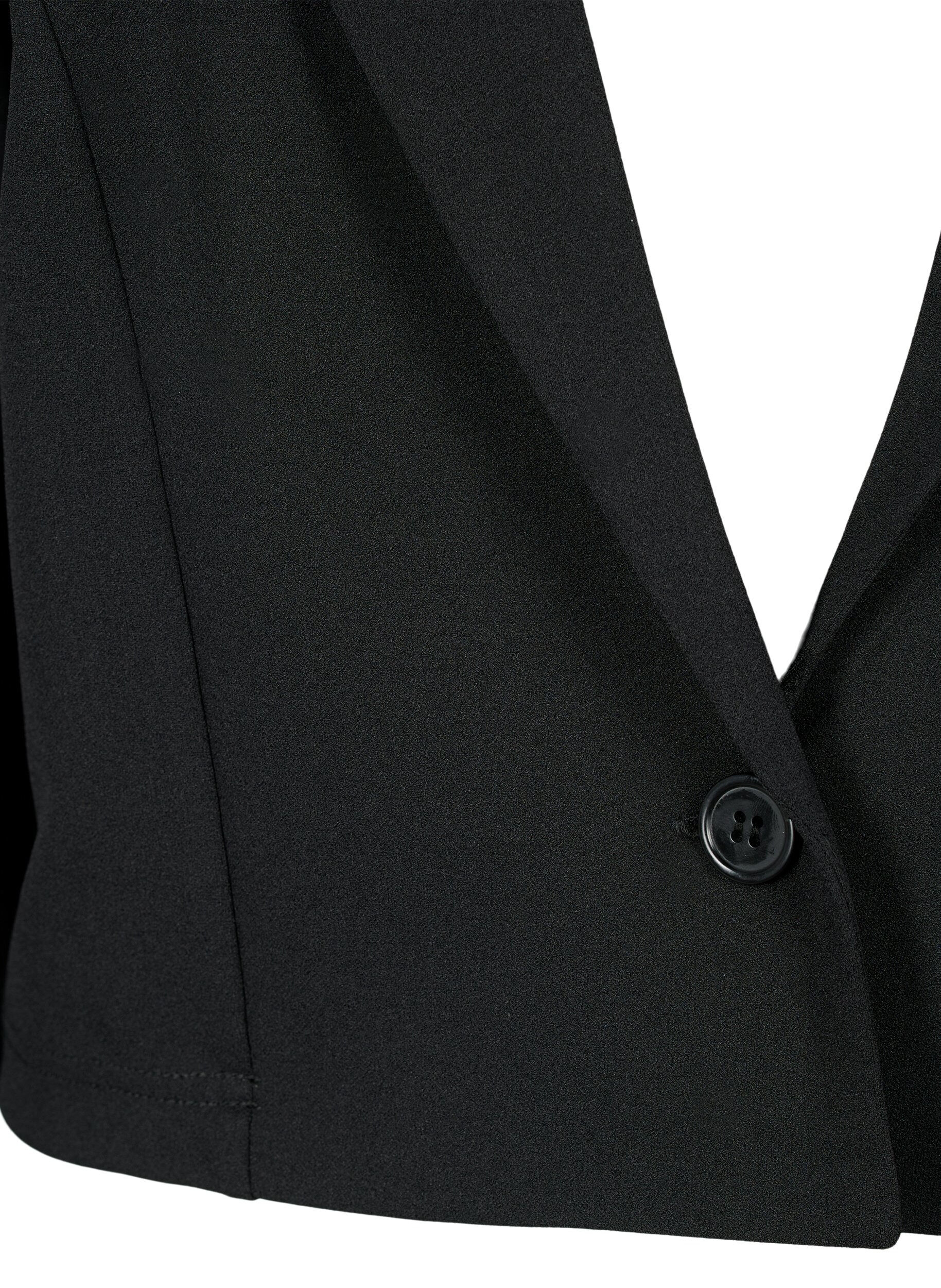 Zizzi Kort blazer med knap, Black, Packshot image number 2