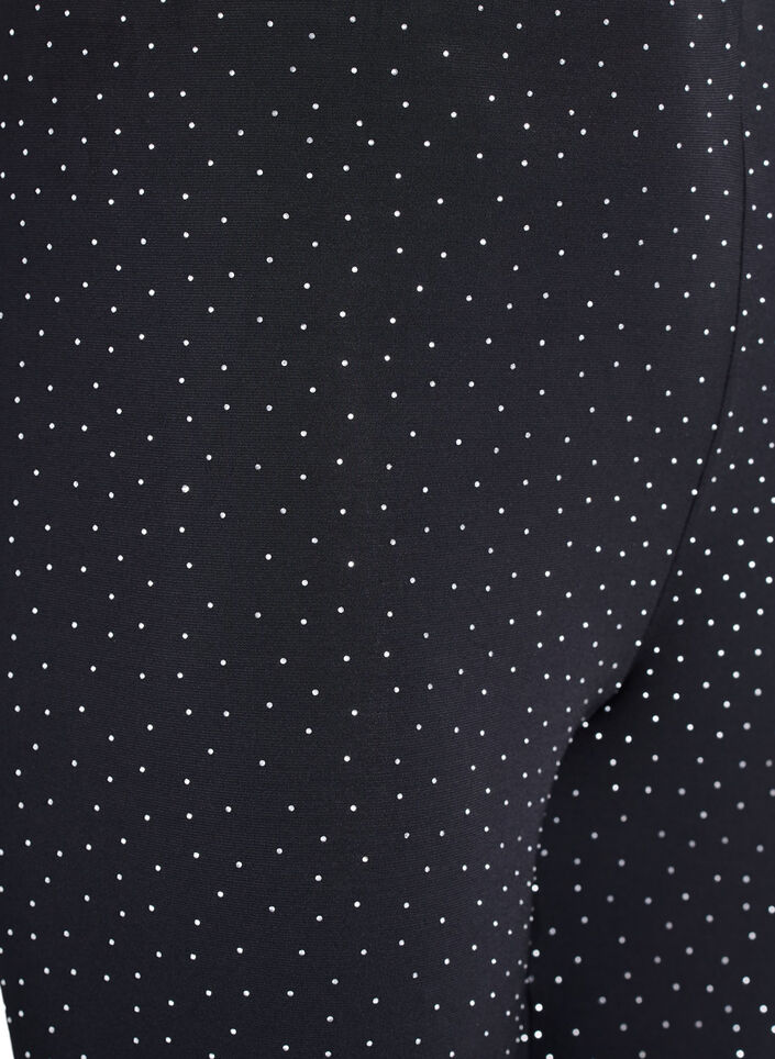 Leggings med rhinsten, Sort, Packshot image number 2