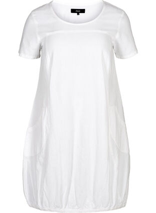 Kjole med lommer, Bright White, Packshot image number 0