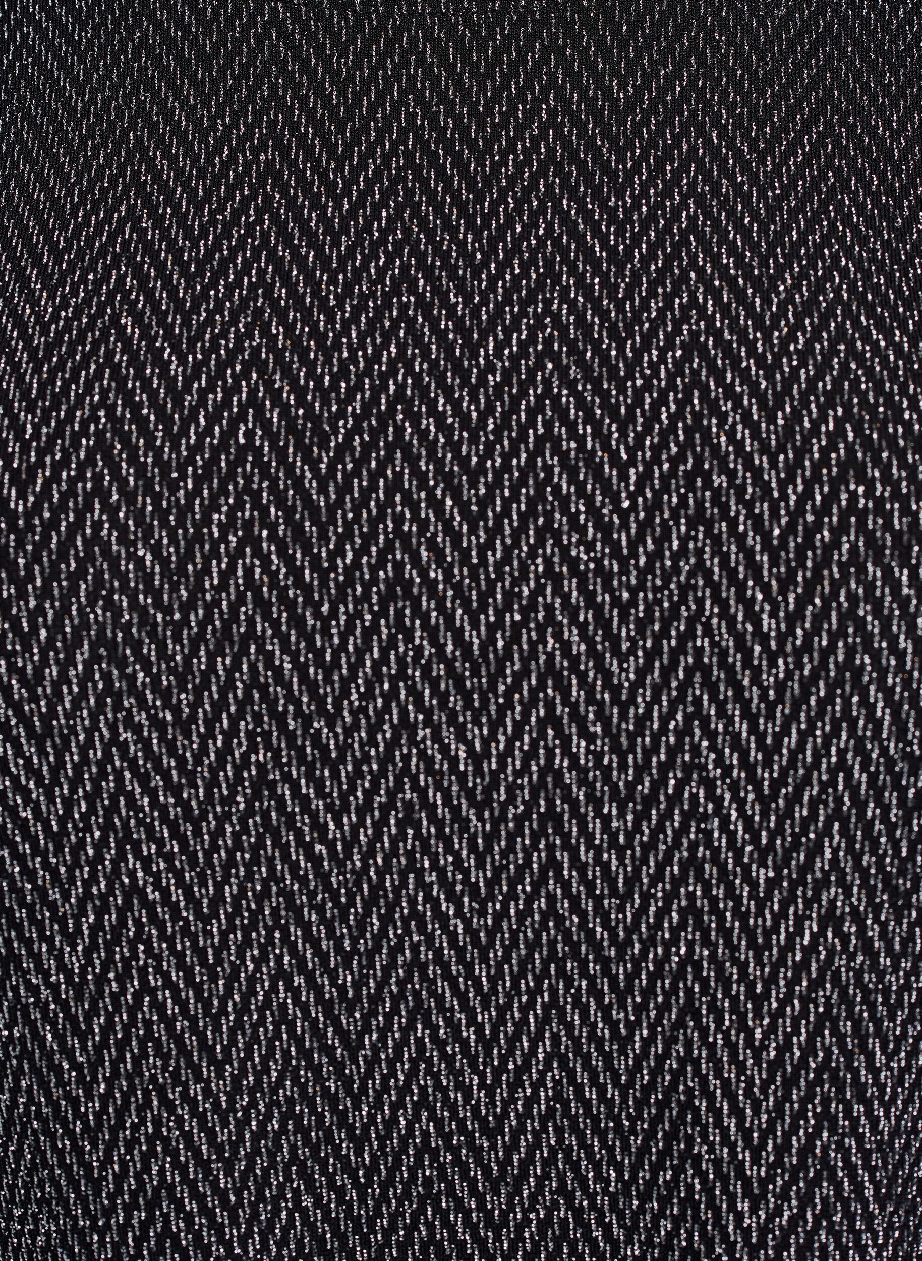 Zizzi Kort kjole med glitterm&oslash;nster, Sort, Packshot image number 2