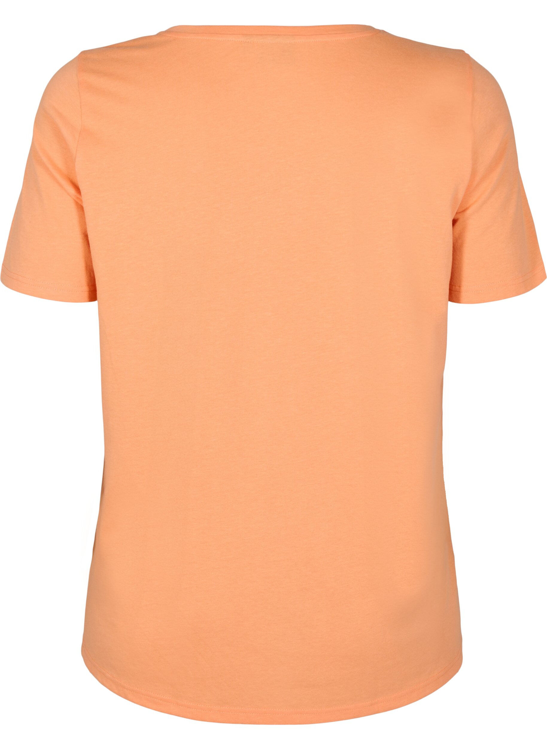 Zizzi FLASH - T-shirt med motiv, Orange, Packshot image number 1