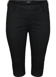 Højtaljede Amy capri jeans med super slim fit, Black