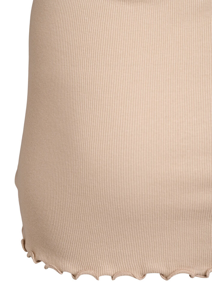 Top med blondekant, Beige, Packshot image number 3
