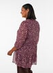 Tunika med blomsterprint og glittertr&aring;de, R&oslash;d, Model image number 2