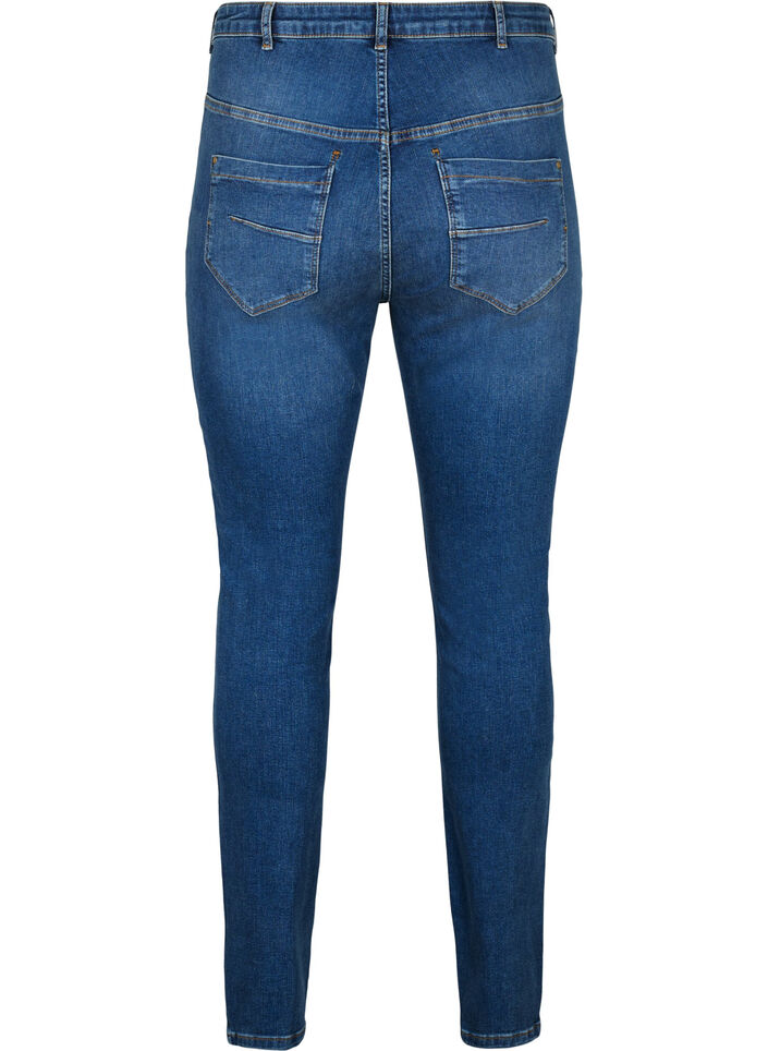 Super slim Amy jeans med høj talje, Blue denim, Packshot image number 1