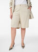 Bermudashorts i h&oslash;r og viskose med h&oslash;j talje, Beige, Model image number 3