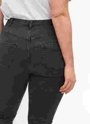 Højtaljede super slim Amy jeans, Grey Denim, Model image number 2