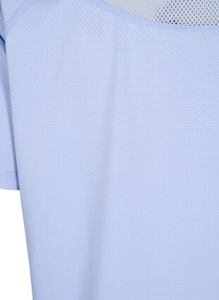 Trænings t-shirt med mesh bagpå, Zen Blue, Packshot image number 3