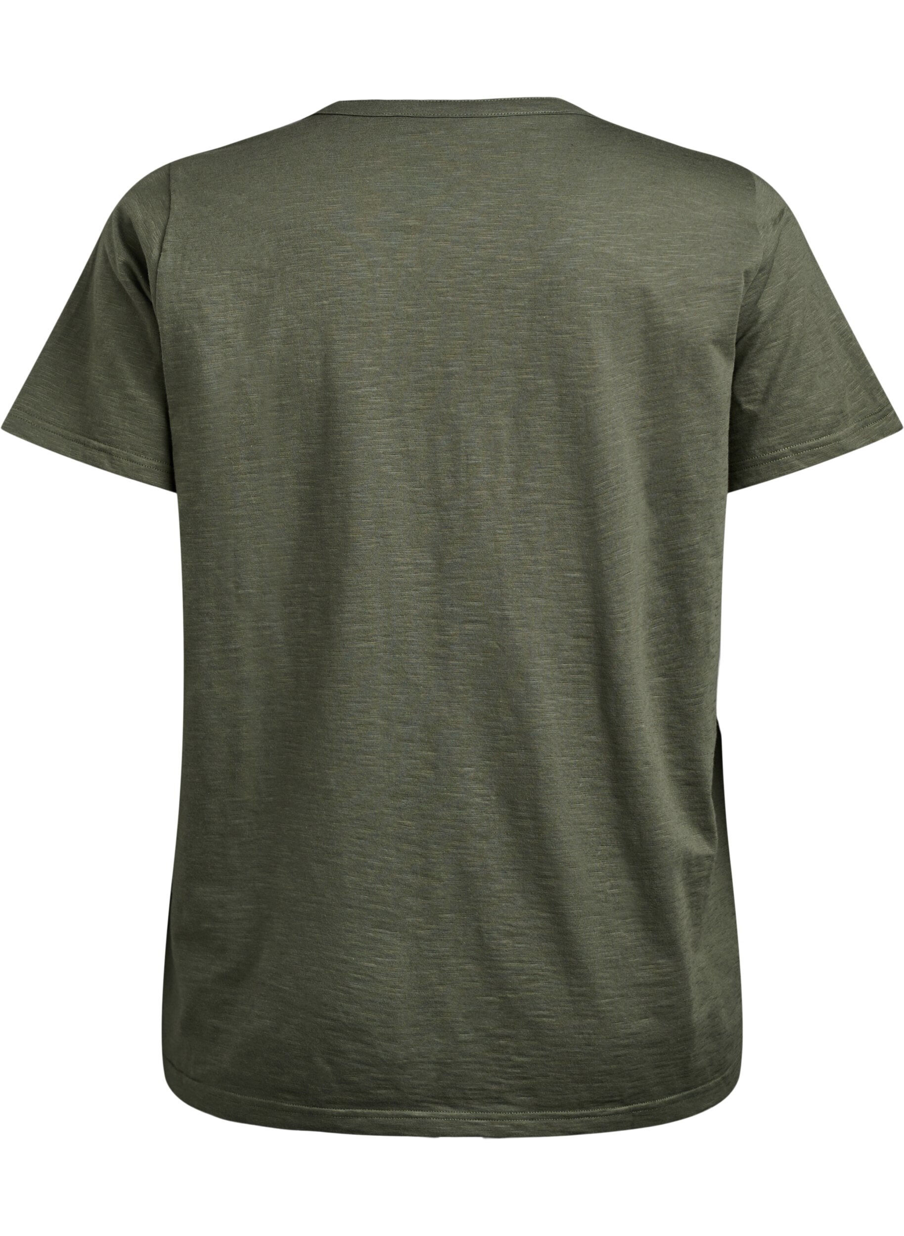 ZizziT-shirt med knapdetalje, Gr&oslash;n, Packshot image number 1