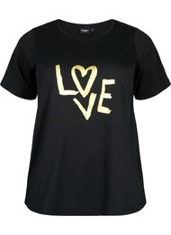 FLASH - T-shirt med motiv, Black Heart