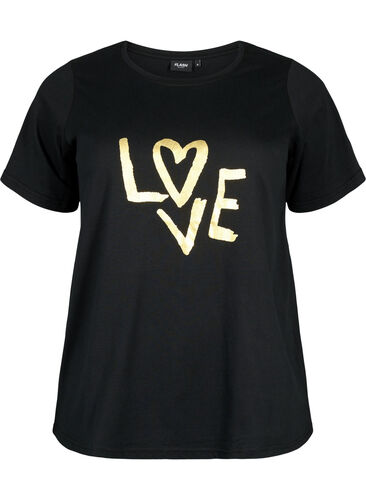 FLASH - T-shirt med motiv, Black Heart, Packshot image number 0