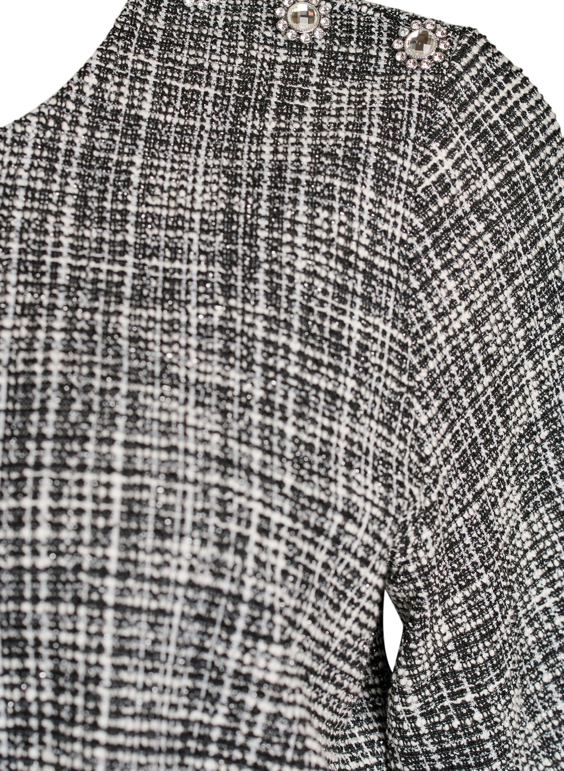 ZizziV&aelig;vet bluse med knapdetalje, Vanilla, Packshot image number 2