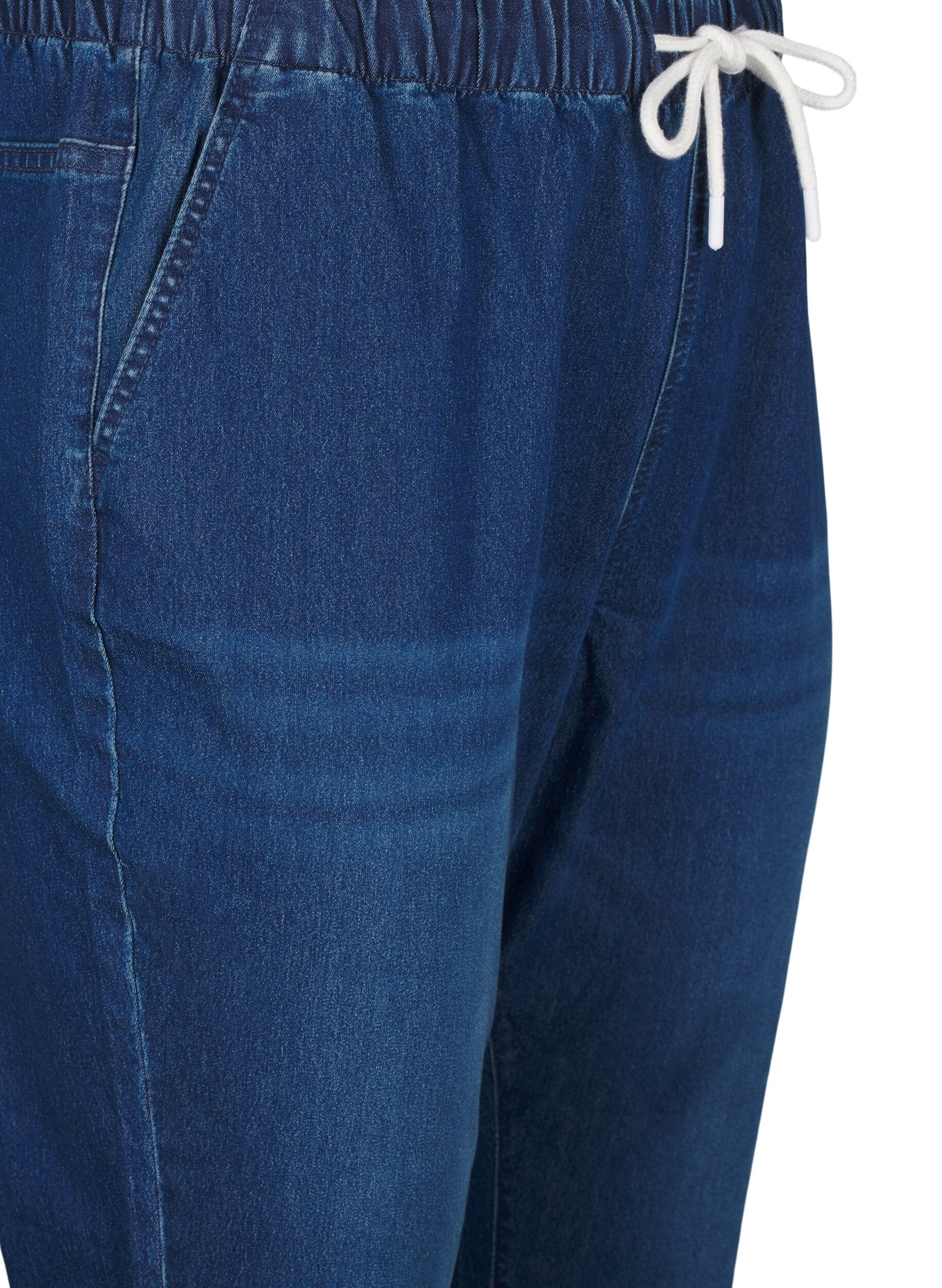 ZizziDenimjoggers med lommer, Bl&aring;, Packshot image number 2