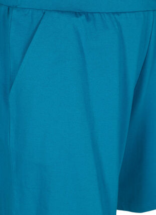 Løse bomulds shorts med lommer, Fjord Blue, Packshot image number 2