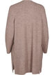 FLASH - Ribstrikket cardigan med slidser, Brown Lentil Melange, Packshot image number 1