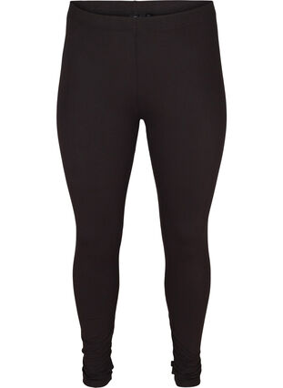 3/4 leggings i viskose med sløjfe, Black, Packshot image number 0