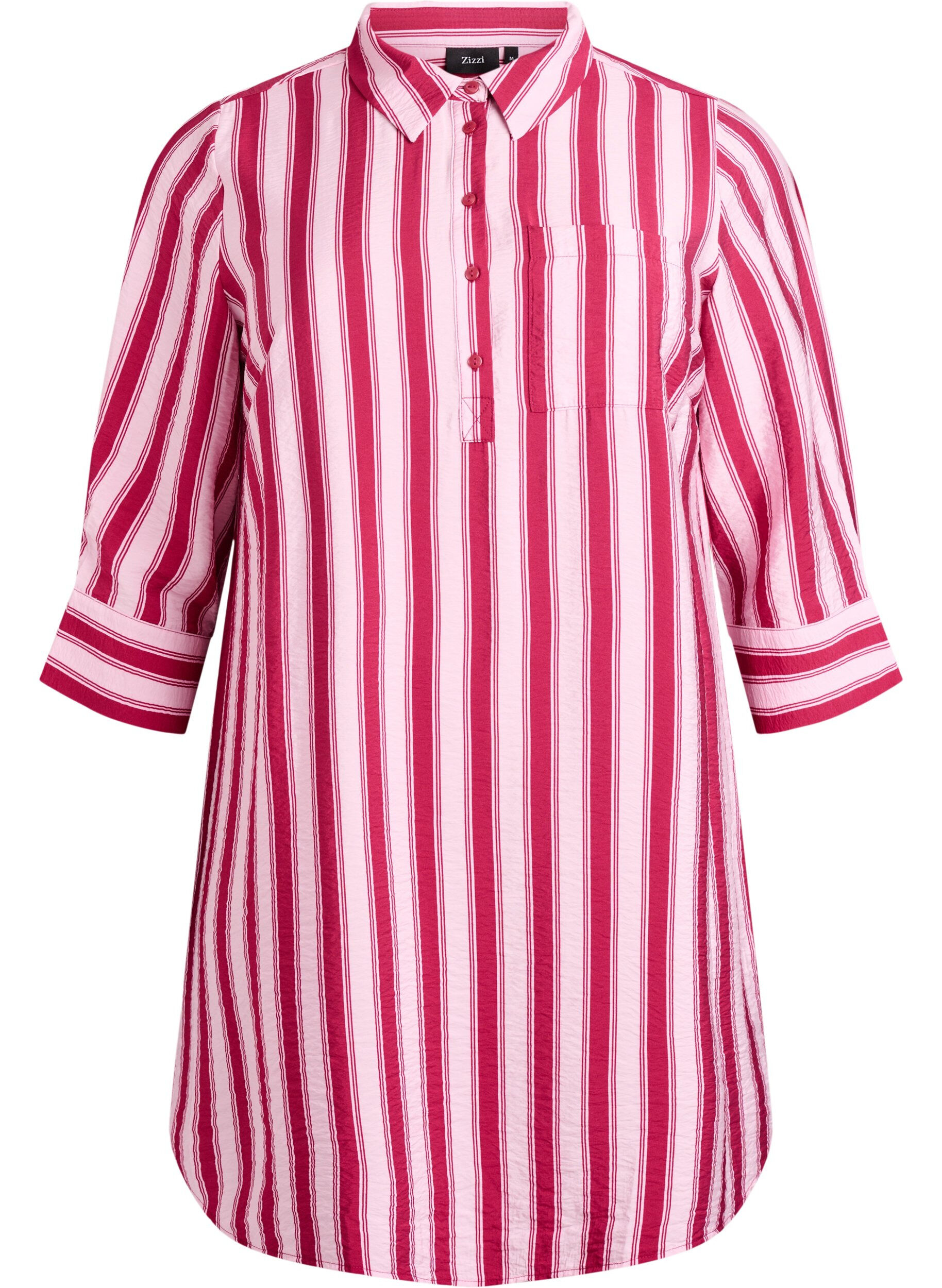 Kort kjole med krave og brystlomme