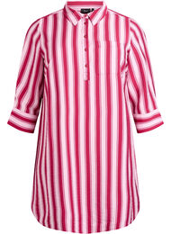 Kort kjole med krave og brystlomme, Lyserød