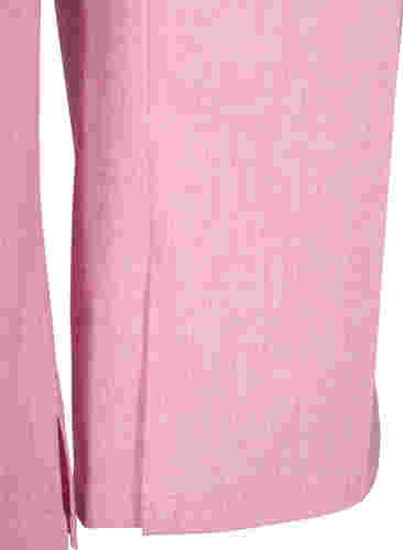 Melerede bukser med elastik og knaplukning, Rosebloom, Packshot image number 3