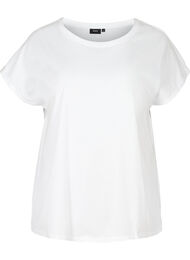 Kortærmet t-shirt i bomuld, Bright White