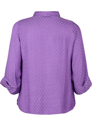 Skjorte i viskose med tone-i-tone mønster., Lavender Violet, Packshot image number 1