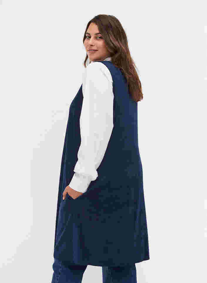 Ærmeløs kjole med a-form , Dark Blue, Model image number 1