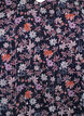 Bluse med blomsterprint og glittertr&aring;d, Bl&aring;, Packshot image number 2