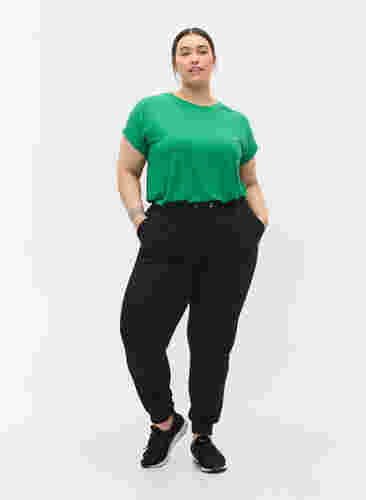 Ensfarvet trænings t-shirt, Jolly Green, Model image number 2