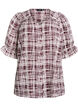 Skjortebluse med 1/2 &aelig;rmer, M&oslash;rk Bordeaux, Packshot image number 0