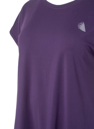 Kortærmet trænings t-shirt, Purple Plumeria, Packshot image number 2