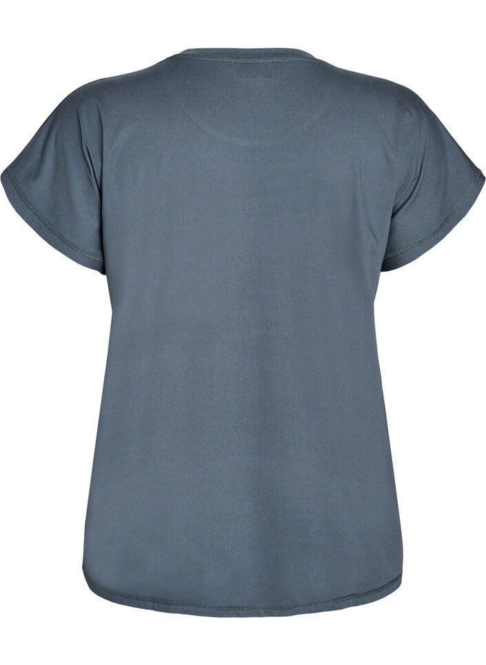 Ensfarvet trænings t-shirt, Grøn, Packshot image number 1