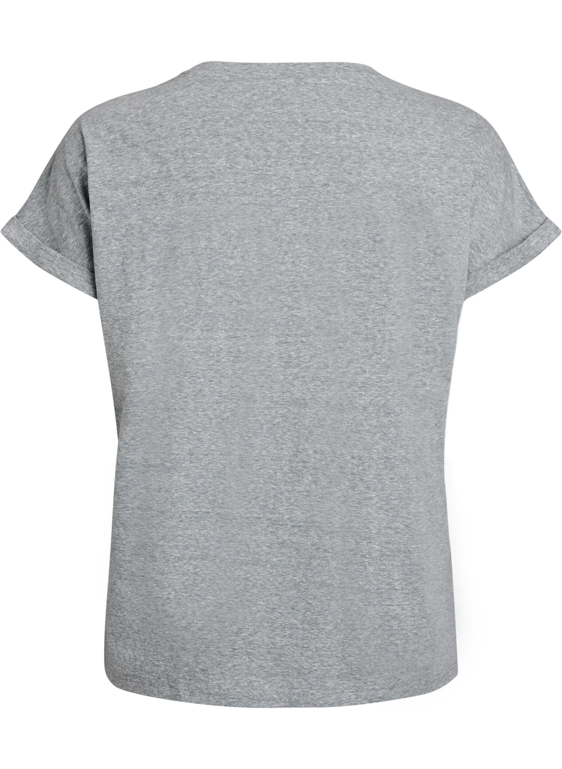 Zizzi Meleret t-shirt med korte &aelig;rmer, Gr&oslash;n, Packshot image number 1