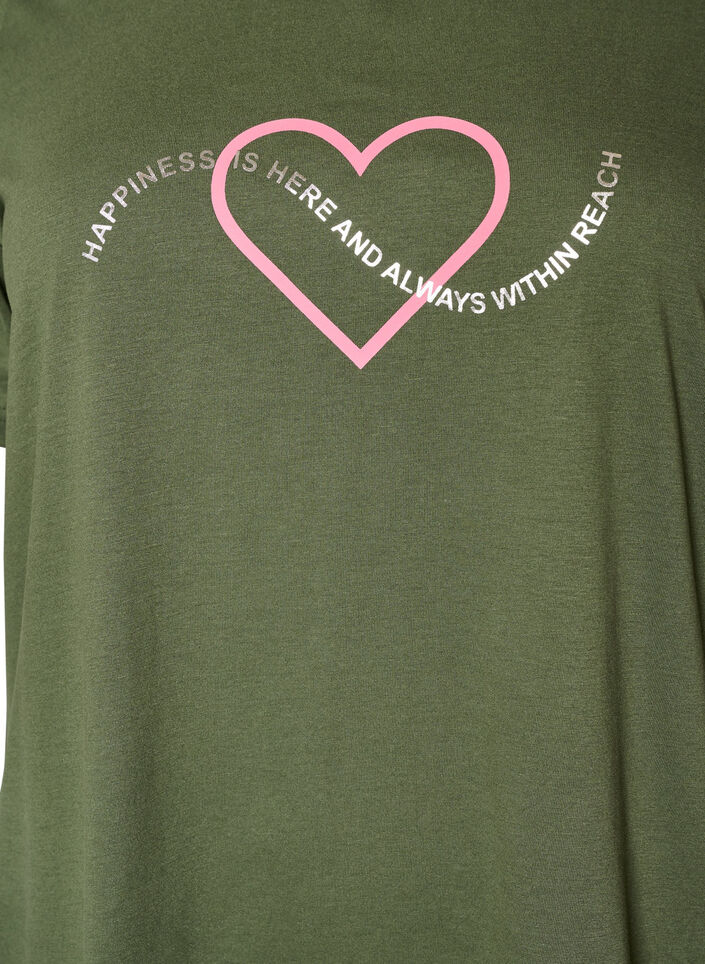 T-shirt med motiv, Gr&oslash;n, Packshot image number 2