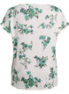 T-shirt med blomsterprint, Hvid, Packshot image number 1