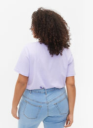 Bomulds t-shirt med rund hals og tryk, Lavender W. Love, Model