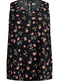 FLASH - &AElig;rmel&oslash;s top med tekstur, Sort