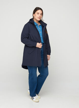 Softshell jakke med hætte, Night Sky solid, Model image number 5