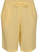 L&oslash;se shorts i bomuldsmusselin med h&oslash;j talje, Gul, Packshot image number 0