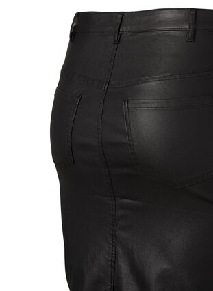 Coated nederdel med slids , Black, Packshot image number 2