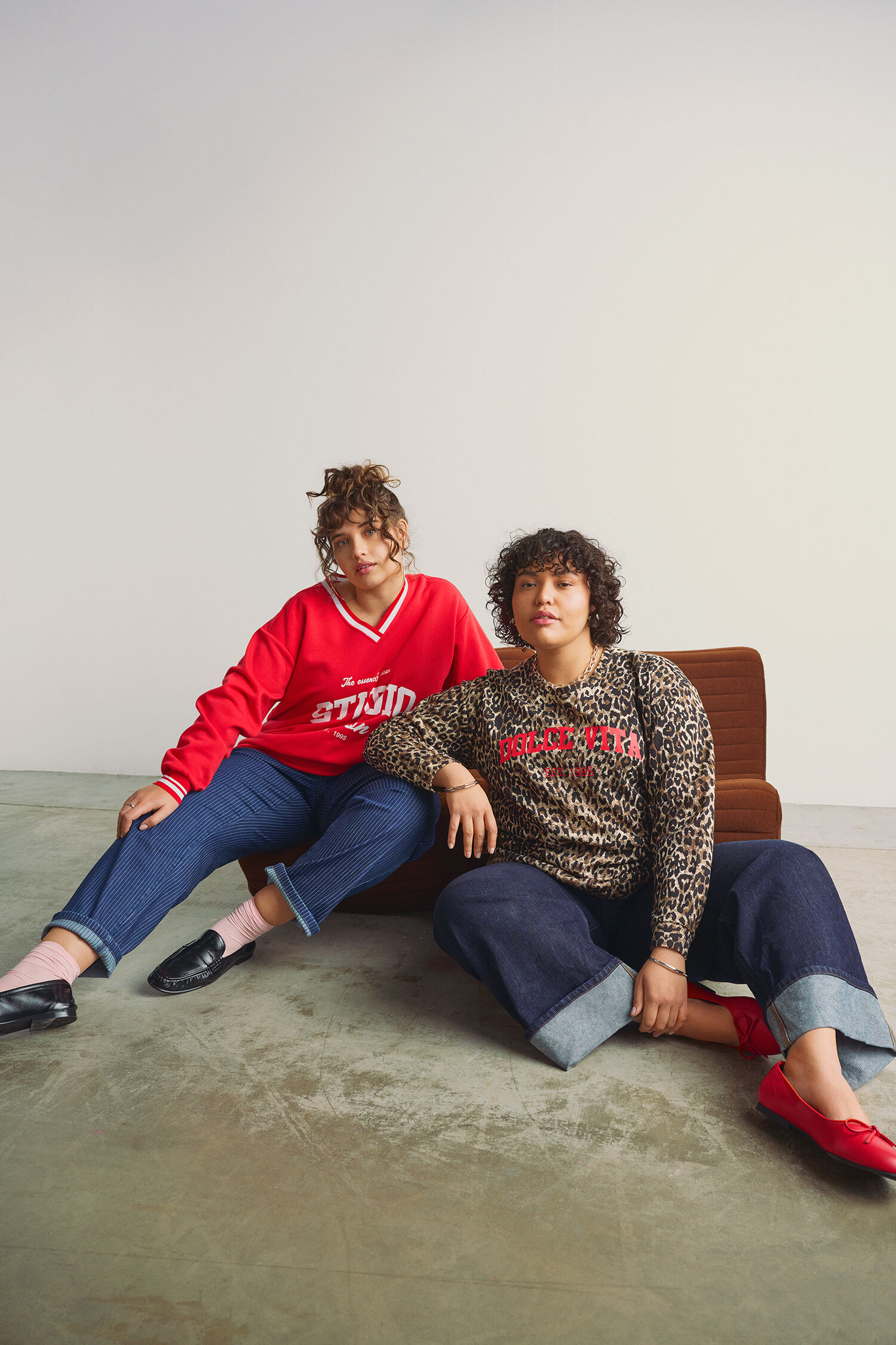 Zizzi Leopard og r&oslash;de farver, , Model