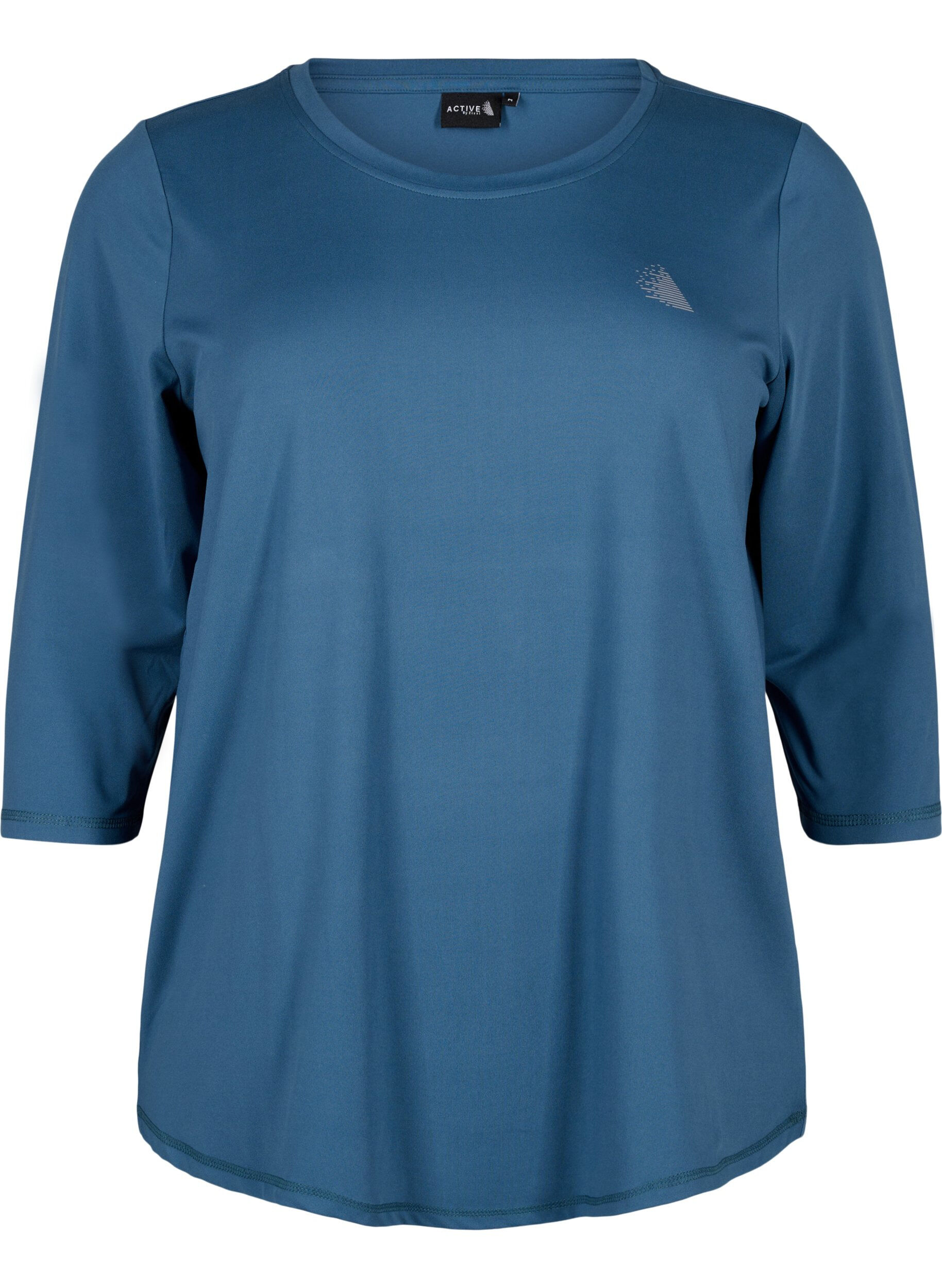 ZizziTr&aelig;ningsbluse med 3/4 &aelig;rmer, Bl&aring;, Packshot image number 0
