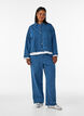 Denimjakke med distressed m&oslash;nster, Bl&aring;, Model image number 1