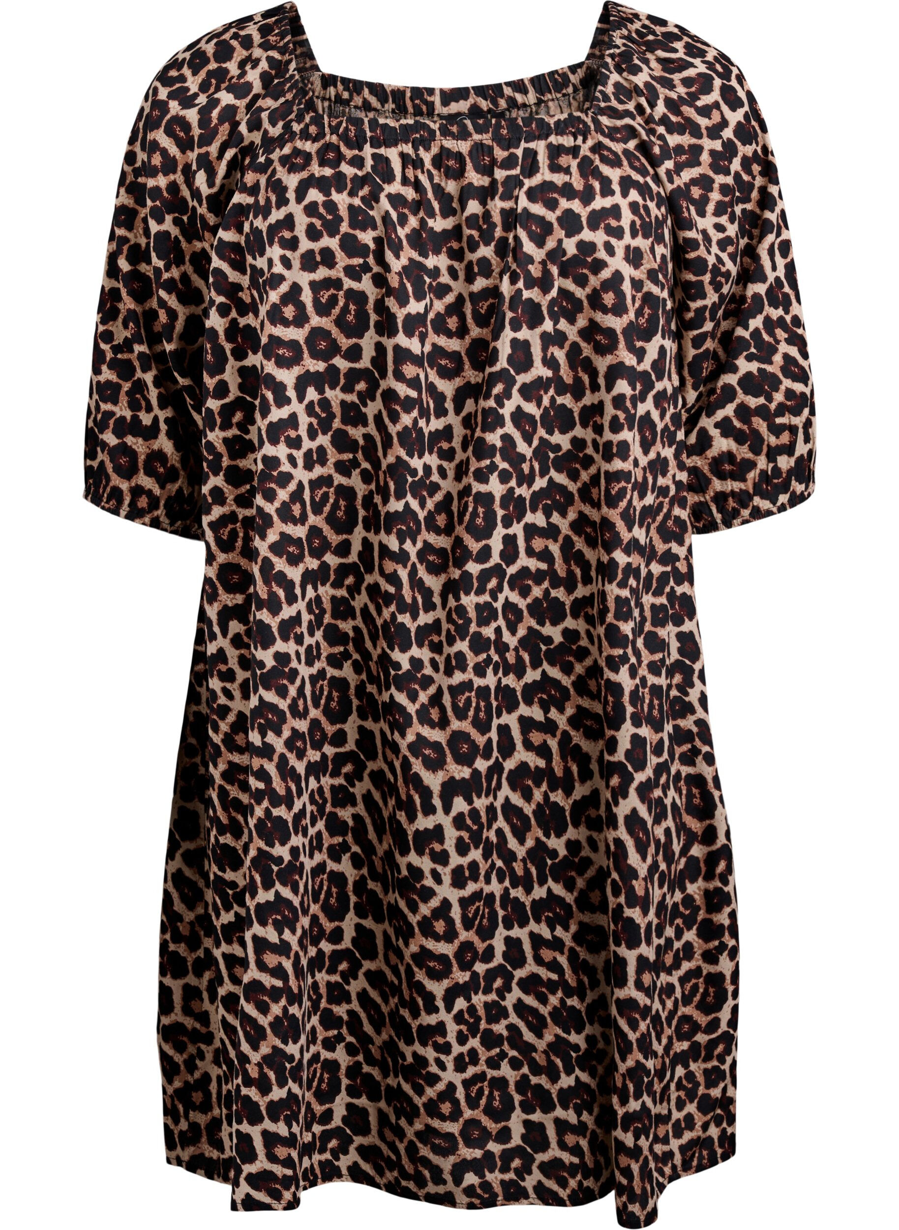 Strandkjole i viskose med print