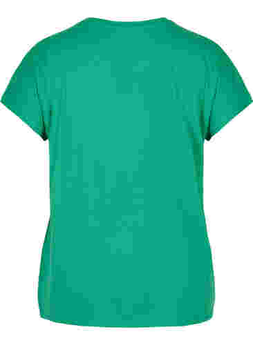Ensfarvet trænings t-shirt, Jolly Green, Packshot image number 1