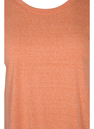 Meleret bomulds t-shirt, Amberglow Melange, Packshot image number 2
