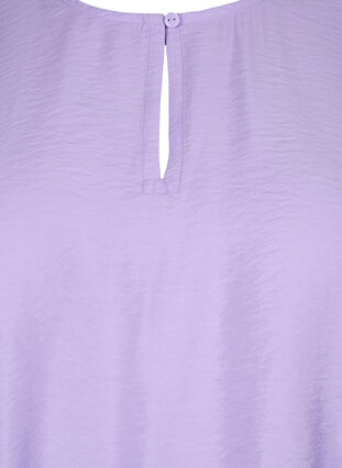 Kortærmet bluse i viskose, Violet Tulip, Packshot image number 2